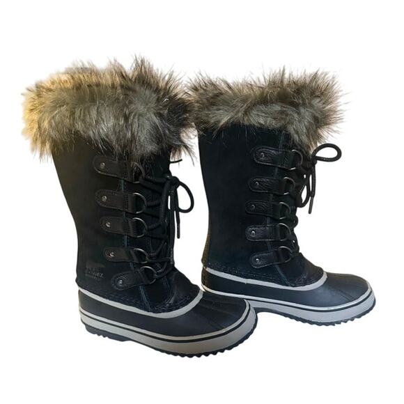 SOREL Women's Joan Of Arctic Black, Quarry WP Snow Boots Size 5.5 - Picture 2 of 10